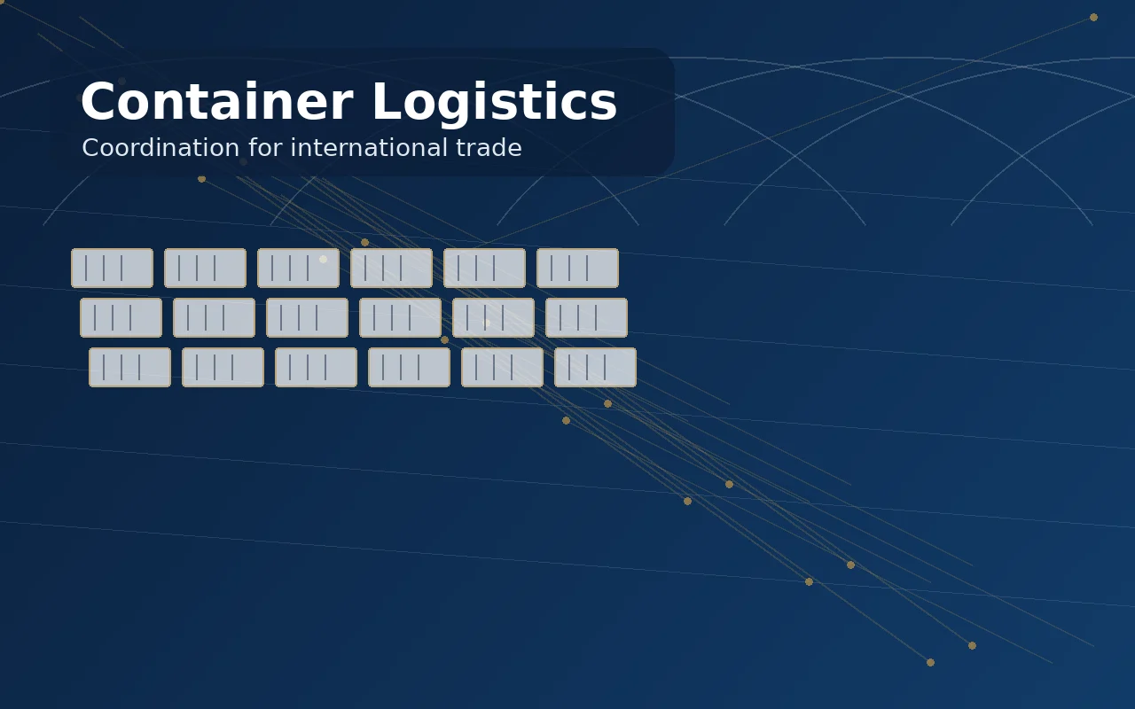 Abstract container port logistics visual
